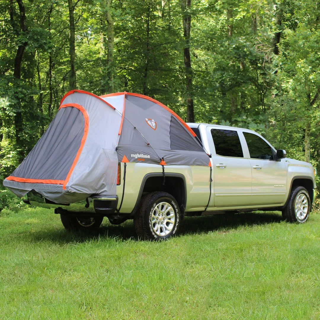110750 – RIGHTLINE Tent, Truck Bed 5-1/2 Foot Length x 58 Inch Height Polyester With Tape Sealed Seems Wall/ Breathab...